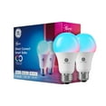 thumbnail image 1 of Bombillas LED inteligentes Cync GE A19 WiFi que cambian de color (paquete de 2), 1 of 9