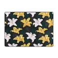 thumbnail image 7 of Area Rugs For Living Room Decor - Lilies Flowers White Yellow Soft Anti Slip Throw Washable Rugs 5x7 For Bedroom, Indoor Carpet For Bedroom Living Room 80x58In, 7 of 7