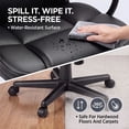thumbnail image 5 of Vyrox High-Back Office Chair, Ergonomic PU Leather Desk Chair, Conference Chair with Adjustable Height & 360° Wheels, Brown, 5 of 9