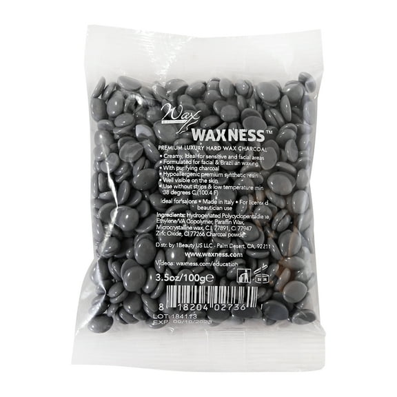 Waxness Wax Necessities Premium Luxury Hard Wax Charcoal Small Bag 100 g 3.5 oz