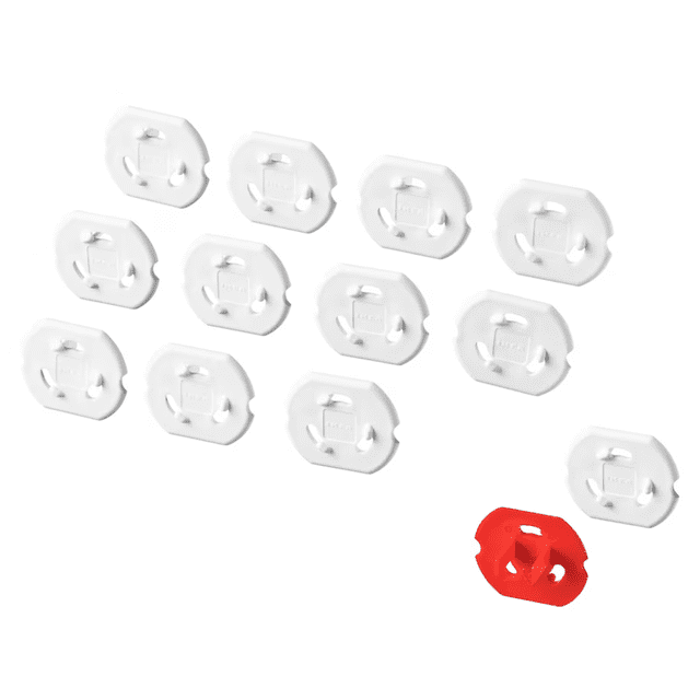 Protector de Enchufes LUXVI- Blanco: Seguridad Infantil (1 paquete, 12 pzs)