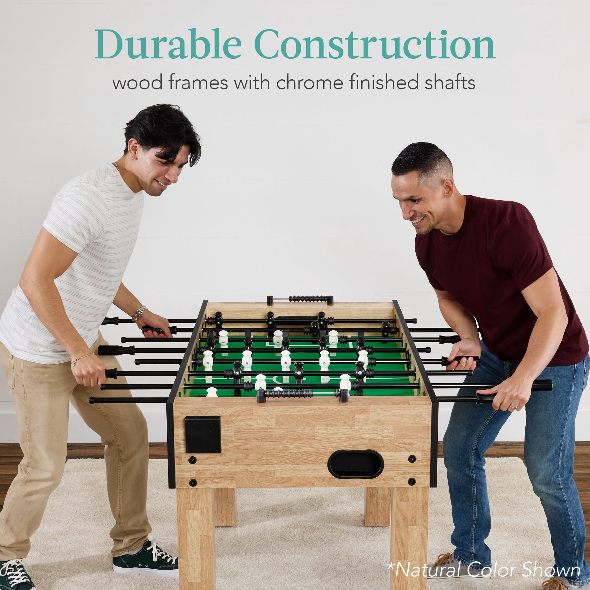 Best Choice Products Large 54in Full-Size Foosball Table for Home, Game Room w/ 2 Balls, 2 Cup Holders - Gray