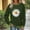 Army Green, variant on Color Block Sweatshirts for Women Daisy Printed Loose Crewneck Pullovers Long Sleeve Cute Graphic Tees Casual Tunic Blouse Khaki S