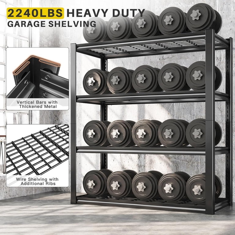 Xiweot Heavy Duty 4-Tier Garage Shelving, 40" W x 60" H photo 5