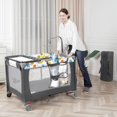 thumbnail image 5 of CIESMSI Pack and Play, Bassinet Bedside Sleeper for Newborn to Toddler, Portable Playard Baby Crib w/Diaper Changer, 5 of 8