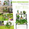 thumbnail image 3 of Costway Plant Rack 3-Tier Metal Plant Stand Garden Shelf Stair Style Decorative, 3 of 11
