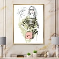 thumbnail image 2 of Designart 'Trendy Fashion Woman' Shabby Chic Framed Canvas Wall Art Print, 2 of 5