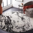 thumbnail image 2 of SAFAVIEH Tulum Kasandra Abstract Area Rug, 6'7" x 6'7" Round, Ivory/Black, 2 of 7