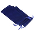 thumbnail image 1 of Unique Bargains 17x8cm Microfiber Pouch, 3Pcs Soft Storage Drawstring Gift Bag, Dark Blue, 1 of 5