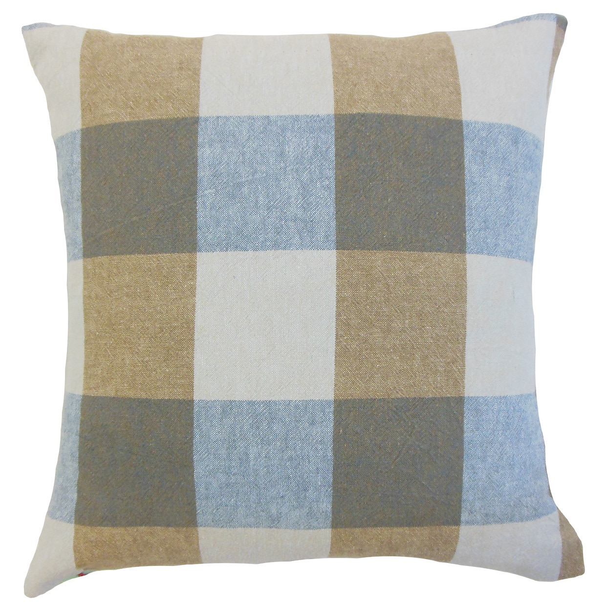 The Pillow Collection Amory Plaid Euro Sham Indigo