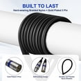 thumbnail image 3 of Cables XLR Heams Professional, paquete de 6 unidades, 7,6 m, trenzados sin ruido, 3 of 7