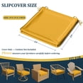 thumbnail image 2 of Kimunuk 6Pcs Outdoor Chair Cushions Slipcovers, 19" x 19" Yellow Replacement Waterproof Non-Slip Patio Seat Cushion Covers with Handle, Covers Only, 2 of 7