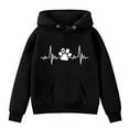 thumbnail image 2 of Bnwani Black Hoodie Sweatshirt for Children Long Sleeve Print Pocket Size 2-3t, 2 of 3