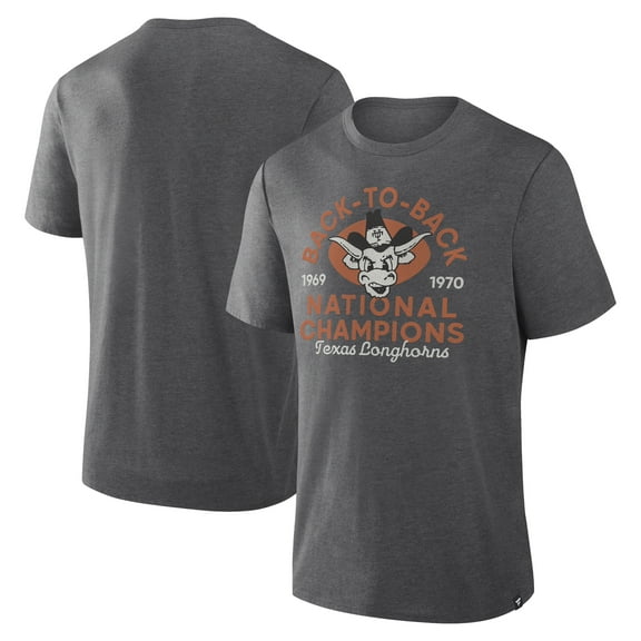 Men's Fanatics Charcoal Texas Longhorns Dynamic Showdown Tri-Blend T-Shirt