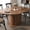 Brown, variant on Buballino Round Expandable Dining Table - Oak Wood Grain Finish, Built-In Tableware Storage, Brown