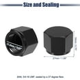 thumbnail image 4 of Unique Bargains 1 Set AN8 Universal Female Flare Cap Port Plug Block Off Fitting Nut Adapter with O-ring Black, 4 of 7