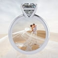 thumbnail image 5 of VOGUE 4 Prong Princess Cut 925 Silver Solitaire Engagement Ring - 3.00ct Platinum Plated - Size 11.5, 5 of 7