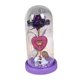 thumbnail image 3 of Regalos del Día de San Valentín para novia, decoración del Día de San Valentín, lámpara de mesa, regalos de cumpleaños , flor rosa en cúpula de base morada BLESIY luz de mesa, 3 of 8