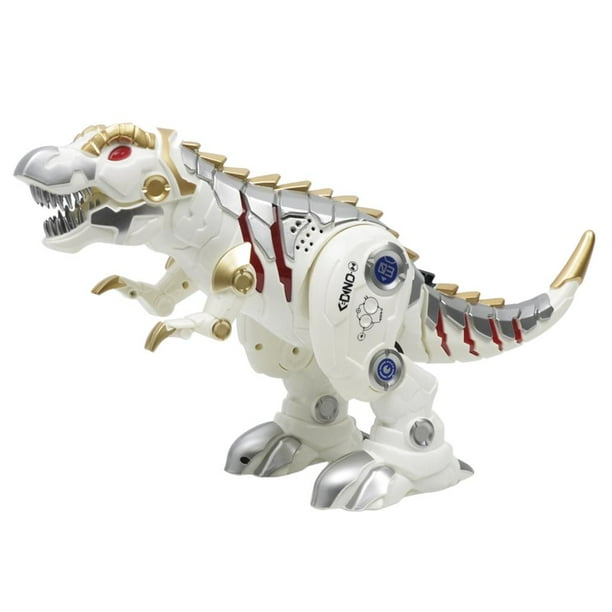 Juguete de Mecánico Electrónico Recargable de Radio Remoto con Sonido Iluminación Educativo para Niños Blanco Yotijar Dinosaurio eléctrico para caminar
