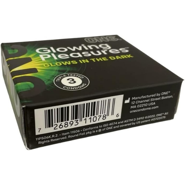 One Glowing Pleasures Condoms - Box of 3 - Walmart.com