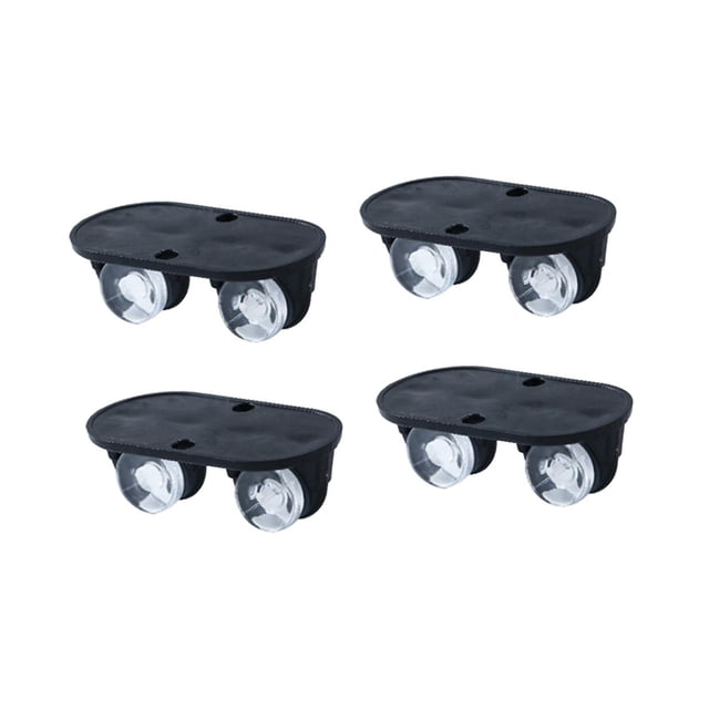 VONKY Roulettes Pivotantes 4 Pièces Rotation 360 pour Petits Bacs de Meubles Fond Noir 2 x 4,2 x 1,7 Cm 1Set
