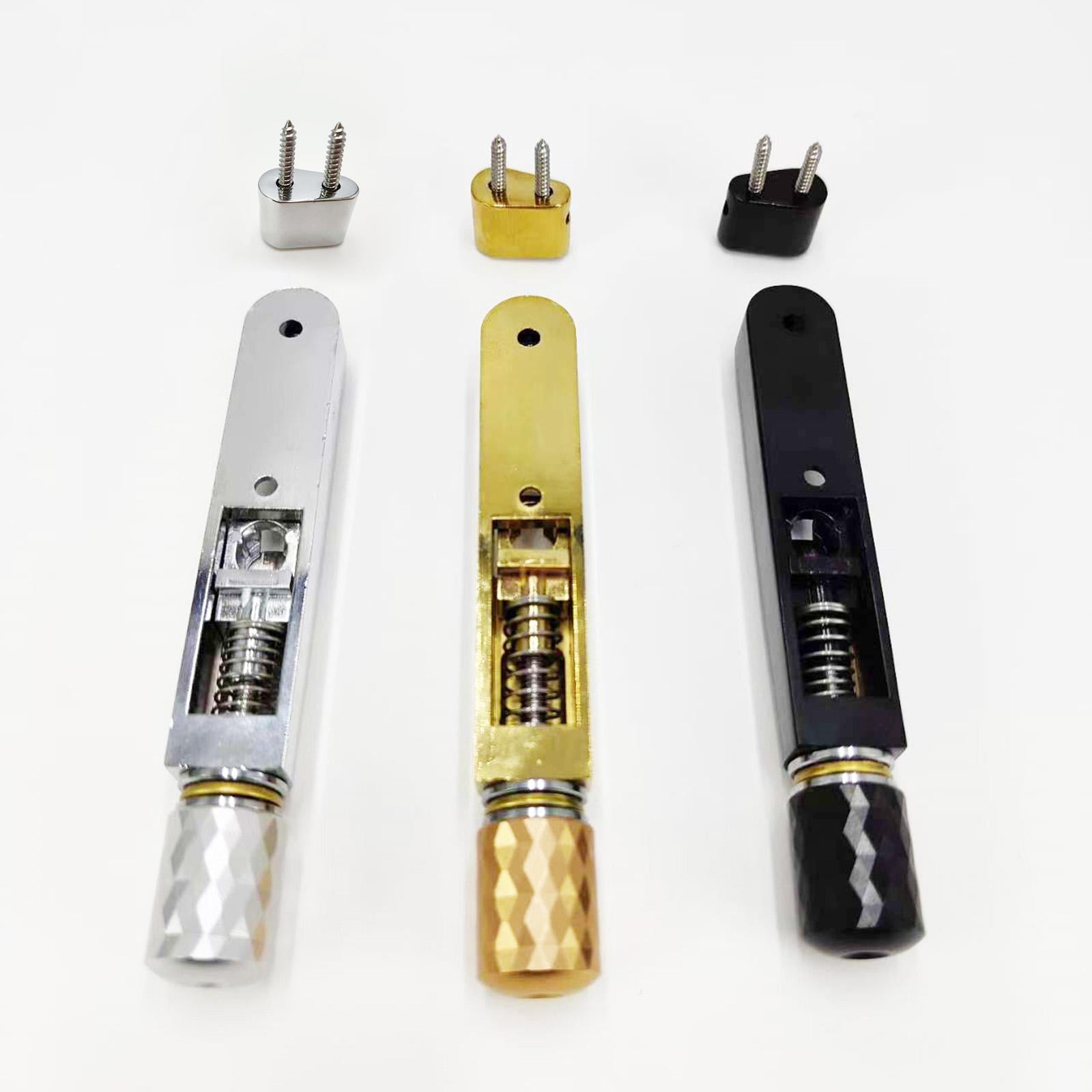 Guitar Bridge System Headless Tailpiece String Lock Zinc Alloy Durable Easy Install for Bass Guitar Parts