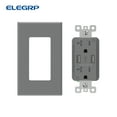 thumbnail image 6 of USB Outlets Receptacles, 20W 4.0 Amp USB Wall Outlet, 20 Amp Tamper-Resistant Electrical Outlet with Type A port, UL Listed, Wall Plate Included, 6 of 10