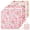 8Pcs-Pink Floral, variant on Threns 16Pcs Quilting Cotton Fabric Squares Sheets, 10" x 10" Floral Printed Craft Fabric for DIY Sewing Scrapbooking Quilting Craft Patchwork