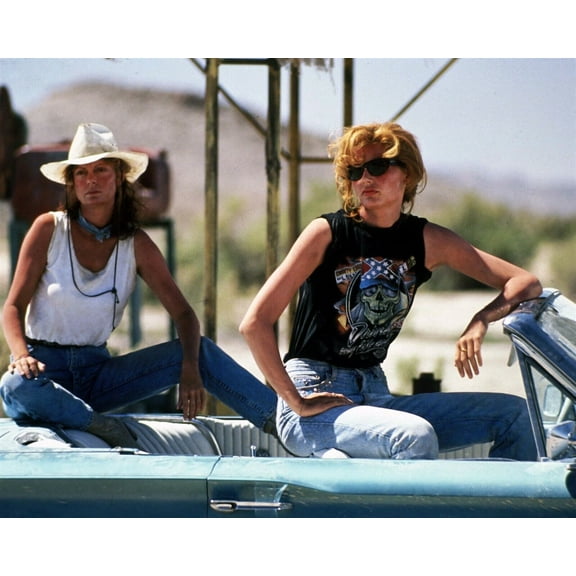 Thelma and Louise Susan sarandon & Geena Davis sit on Thunderbird 24x36 poster