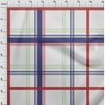 thumbnail image 3 of oneOone Viscose Chiffon White Fabric Madras Check Craft Projects Decor Fabric Printed By The Yard 42 Inch Wide, 3 of 4
