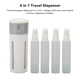 thumbnail image 3 of Dispensador De Viaje 4 En 1, Dispensador De Champú De Viaje Duradero Portátil Fácil De Operar A Prueba De Fugas Para Artículos De Tocador, 3 of 8
