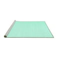 thumbnail image 2 of Ahgly Company Machine Washable Indoor Rectangle Solid Turquoise Blue Modern Area Rugs, 5' x 7', 2 of 4