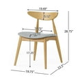 thumbnail image 2 of Harper & Bright Designs 5 Pieces Minimalist Dining Set, Rubberwood Dining Table with 4 Ergonomic Chairs Chairs for Kitchen Small Place, Beige+Natural,White Oak, 2 of 20