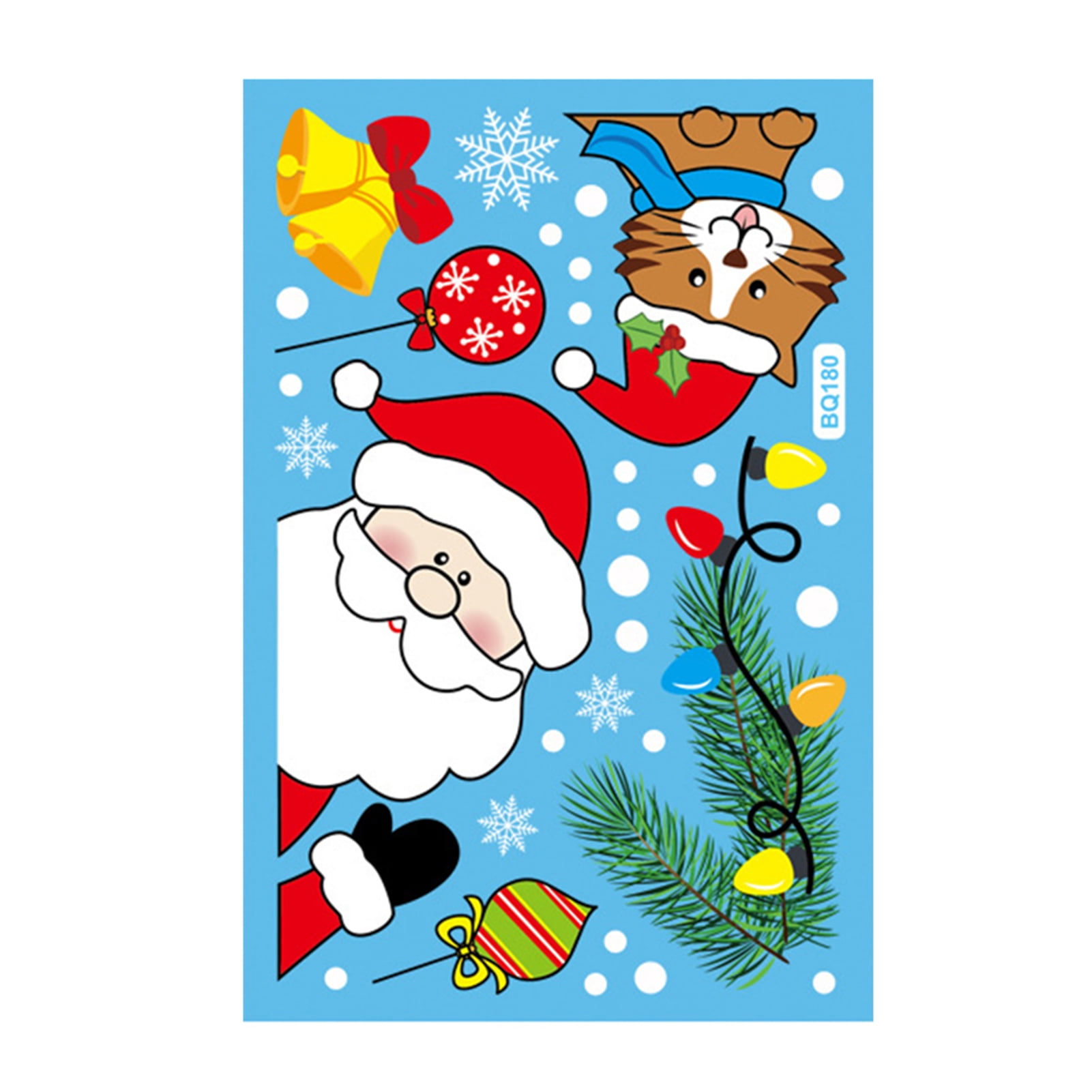 Christmas Window Clings Decals Easy to Remove Window Clings