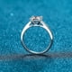 thumbnail image 3 of Anillo de plata esterlina para mujer, anillo de moissanita de cuatro garras de 1 quilate y 2 quilates, anillo Zhoujia, 3 of 5