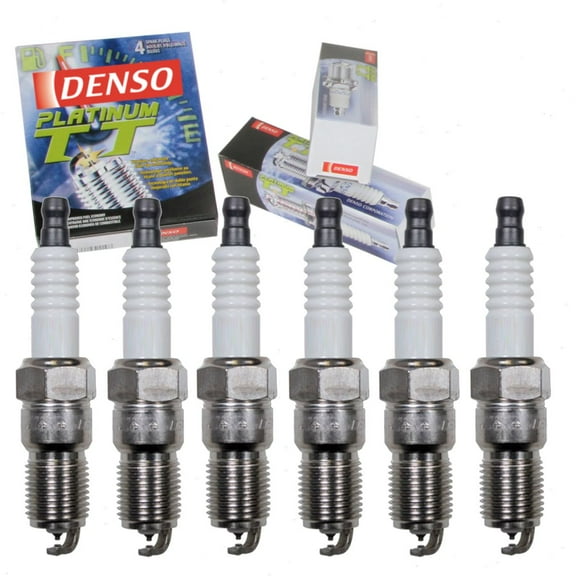 6 pc DENSO Platinum TT Spark Plugs compatible with Ford Explorer Sport Trac 4.0L V6 2007-2010