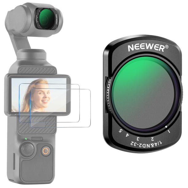 Filtro NEEWER Variable ND2-32 y 1/4 Black Diffusion para DJI Osmo Pocket 3