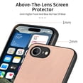 thumbnail image 3 of Designed for iPhone 16e Classic Case, Slim Leather Luxury Business PU Non-Slip Texture Grip Shockproof Bumper Protective Phone Cover Men Women For iPhone 16e,Pink, 3 of 9