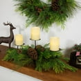 thumbnail image 3 of Northlight Real Touch™️ Jingle Bell and Pine Cones Christmas Pillar Candle Holder - 30", 3 of 9