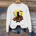 thumbnail image 4 of Kaliqueen Halloween Sweatshirts for Women Spooky Season Funny Long Sleeve Graphic Crewneck Pullover Tops Loose Fit Holiday Outfits with Multi Print, 4 of 6
