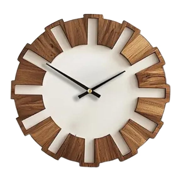 Wall Decoration Clock Wooden Watch Silent Quartz 30cm Suitable for Bedroom Study Farmhouse