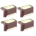 thumbnail image 1 of 4-Pack Solar Step Lights - For Decks, Docks, Steps, Porches, Passages, Stairs, Railings, 1 of 5