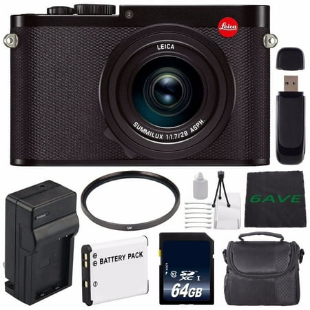 Lithium Ion Battery Memory Effect - Leica Q (Typ 116) Digital Camera + Replacement Lithium Ion Battery + External Rapid Charger + 64GB SDXC Class 10 Memory Card + SD Card USB Reader + MicroFiber Cloth + 49mm UV Filter Bundle