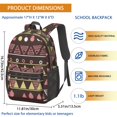thumbnail image 3 of Geometric Triangle Brown Pattern 17" School Backpacks for Teens,Waterproof Oxford Fabric,S-Shape Padded Straps for School,Travel,Hiking,Camping, 3 of 6