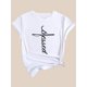 thumbnail image 5 of Playera estampada para mujer, divertida e inspiradora, novedosa, informal, de manga cortaBlessed Letter Print Crew Neck Sports Tee, Versatile Short Sleeves Casual Running Top, Women's ActivewearFath, 5 of 8