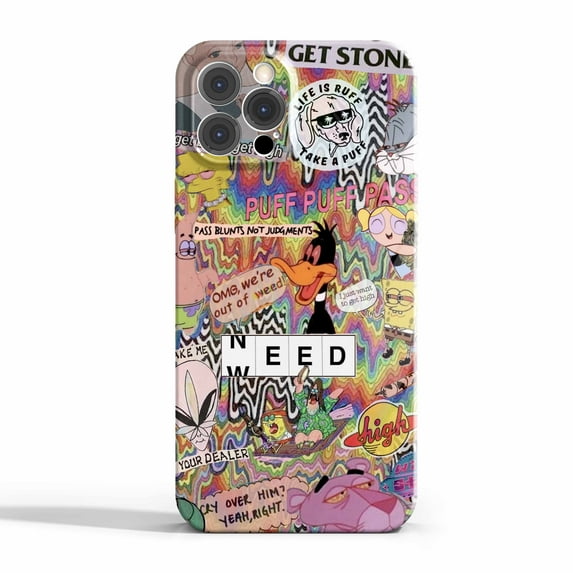 Aesthetic Hippie Psychedelic Trippy Case for iPhone 14 Pro,Aesthetic Art Design Full Cover Protective Case