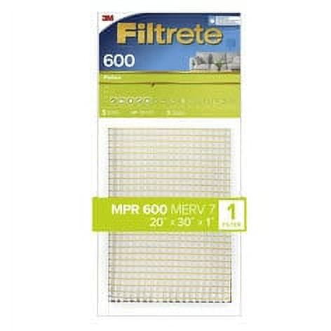 Filtrete Pollen Air Filter, 600 MPR, 9882-4, 20 in x 30 in x 1 in (50,8 cm x 76,2 cm x 2,5 cm)
