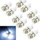 thumbnail image 1 of Bombilla LED T10 W5W, 194 168 2825, para luces de lectura, matrícula, luces de techo y luces laterales, 12 V CC (blanco, paquete de 10), 1 of 5