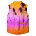 thumbnail image 6 of longantii Shirts for Men Hawaiian Casual Button-Down Tshirts Lightweight Sleeveless Pullovers with Chest Pockets 2026 New Floral Print Summer Shirt for Vacation Orange L, 6 of 7