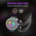 thumbnail image 3 of Vetroo V240 Liquid CPU Cooler for Gaming Console, 240mm Addressable RGB & PWM Pump & Fans 250W TDP AIO Water Cooler w/Controller Hub for Intel LGA 1700/1200/115X AMD AM5/AM4, 3 of 5